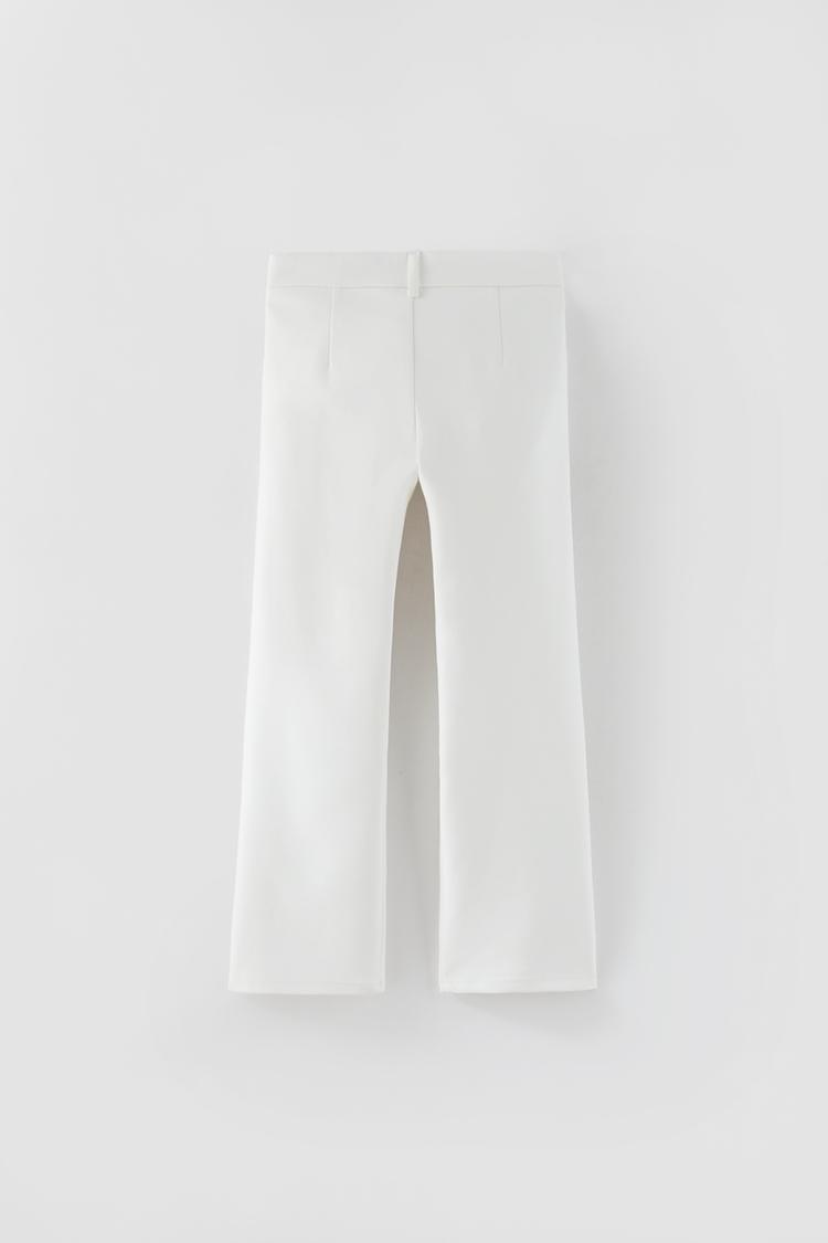 FLARED PANTS Oyster White ZARA United States